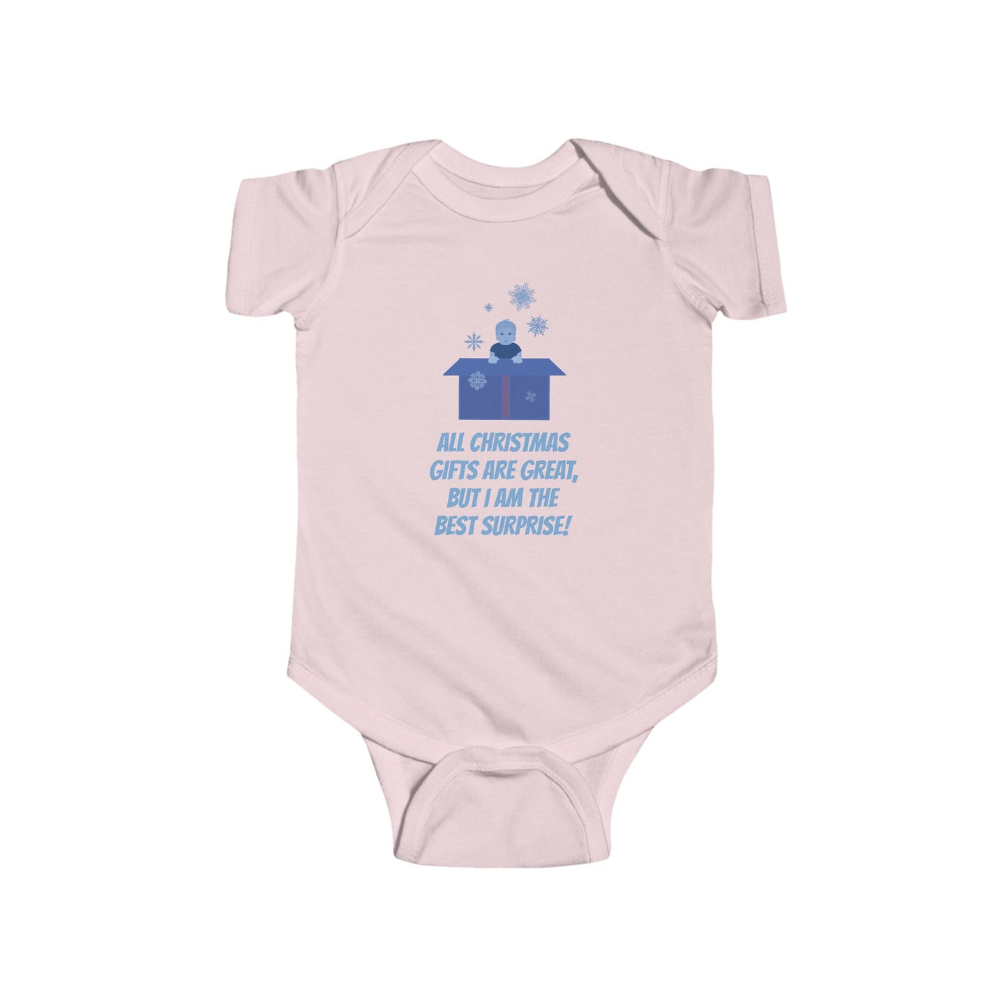 "Best Christmas surprise" Infant Bodysuit, short sleeves