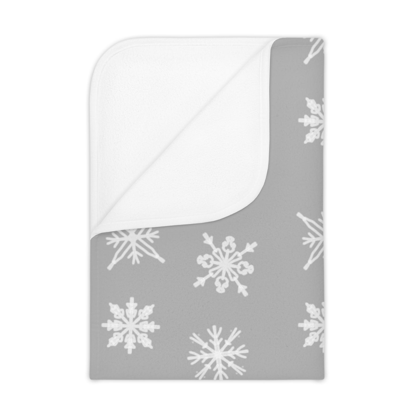 Gray holiday, Snowflake Toddler Blanket