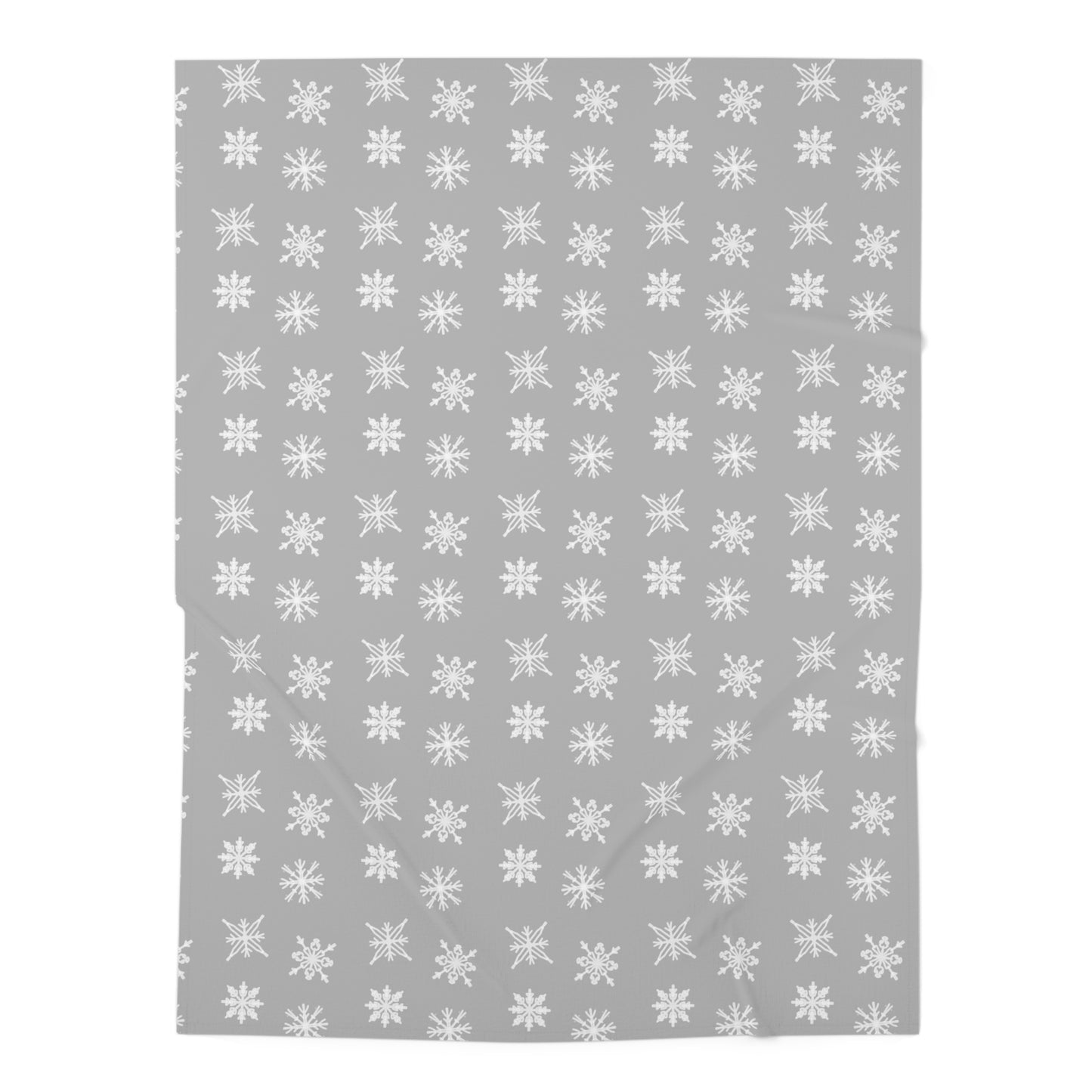 Swaddle Blanket - Gray and White Snowflake Design