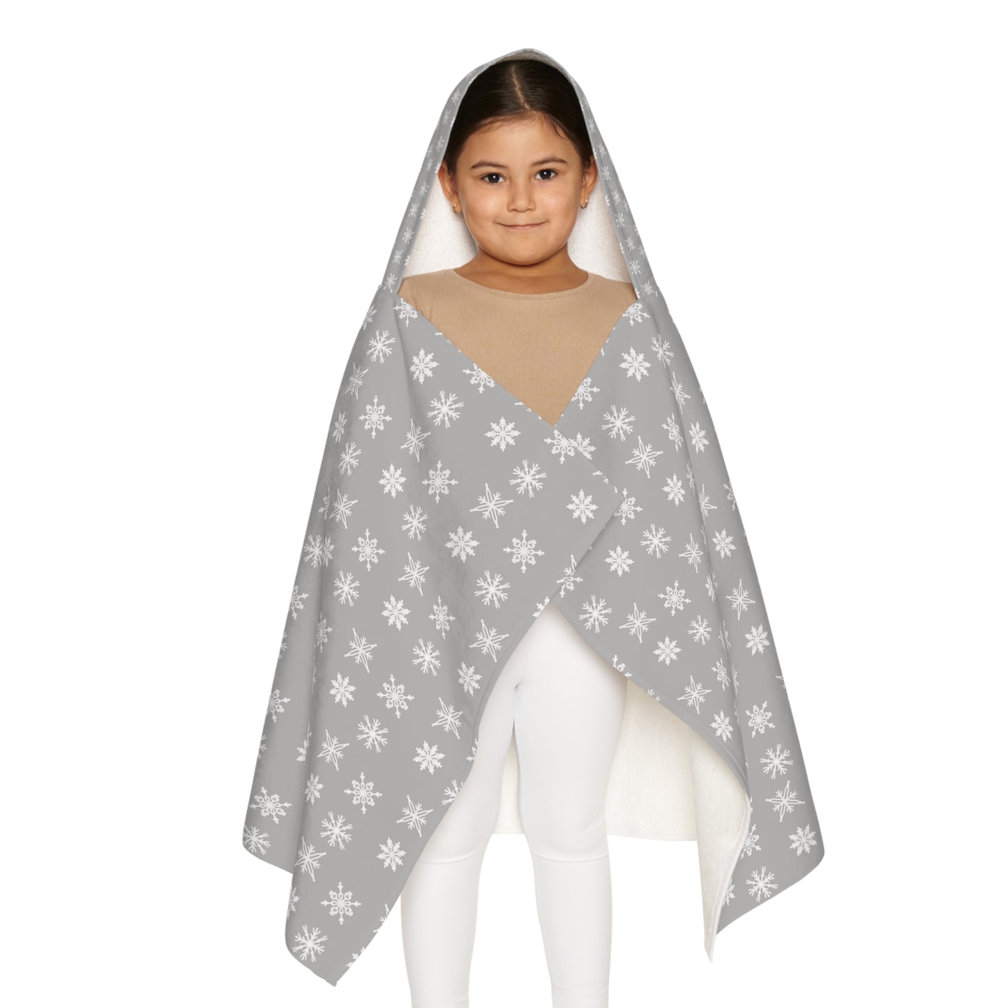 Gray Holiday Youth Hooded Towel