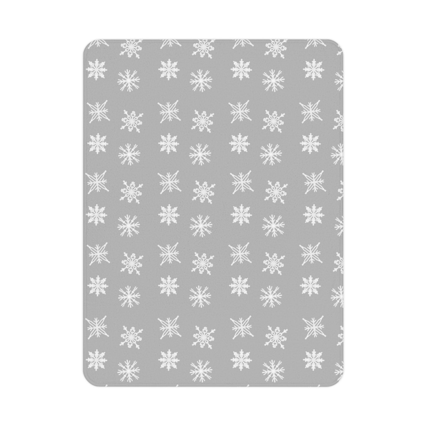 Gray holiday, Snowflake Toddler Blanket