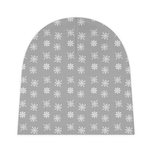 Gray Holiday Baby Beanie